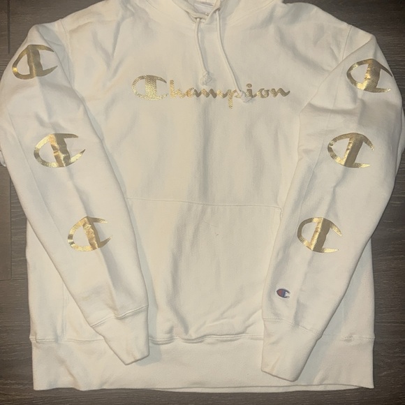 Champion White and Gold Hoodie - Picture 5 of 5